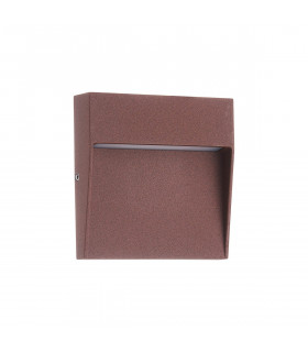Baker Wall Lamp Small Square 3W LED 3000K 210lm IP54 Rust Brown 3yrs Warranty-1