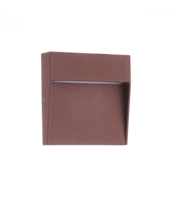 Baker Wall Lamp Small Square 3W LED 3000K 210lm IP54 Rust Brown 3yrs Warranty-1