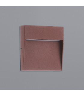 Baker Wall Lamp Small Square 3W LED 3000K 210lm IP54 Rust Brown 3yrs Warranty-2