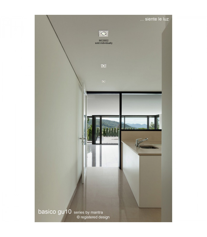 Basico GU10 Downlight 9.5cm Round 1 x GU10 Max 12W Aluminium Cut Out: 80mm Lampholder Included-3