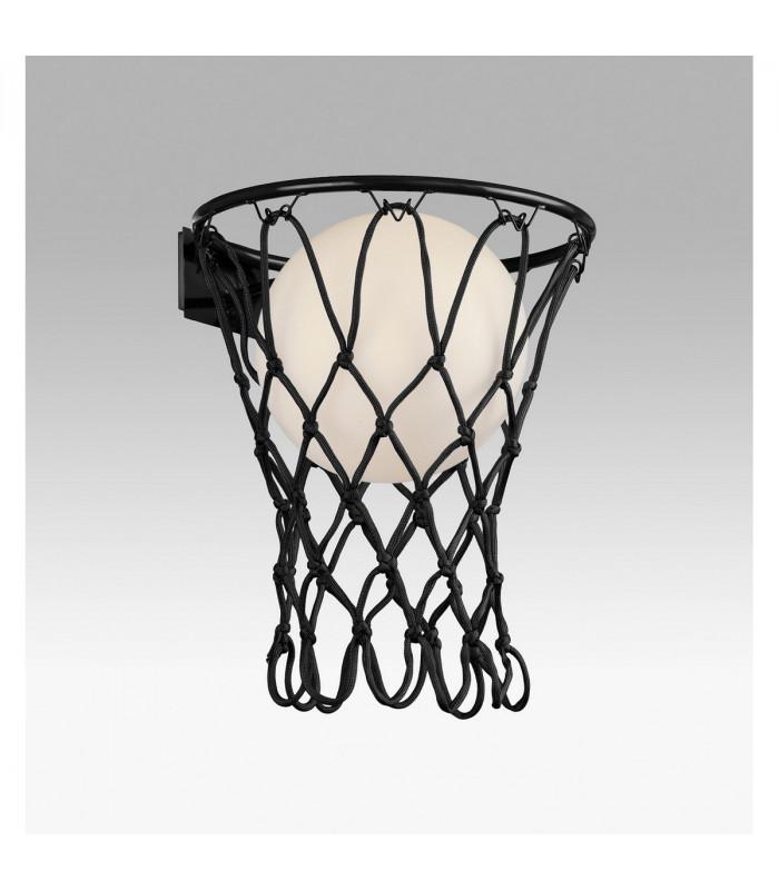 Basketball Wall Lamp 1 x E27 Matt Black-2