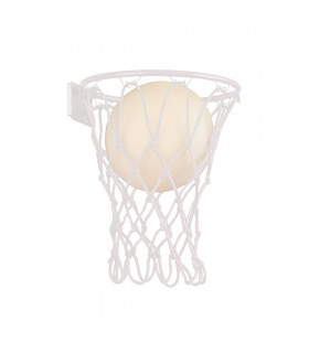 Basketball Wall Lamp 1 x E27 Matt White-1