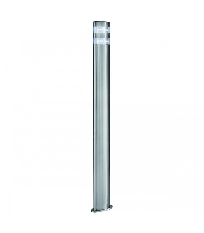 LED Outdoor Bollard Post Light Satin Silver, Stainless Steel IP44 - 1