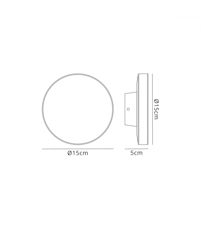 Bora Round Wall Lamp 9.6W LED 3000K 720lm IP54 Rust Brown 3yrs Warranty-7