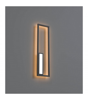 Boutique Rectangle Wall Lamp Dimmable 40W LED 3000K 2250lm Black 3yrs Warranty-2