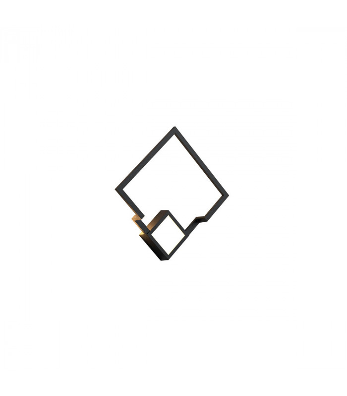Boutique Square Wall Lamp Dimmable 18W LED 3000K 1150lm Black 3yrs Warranty-1