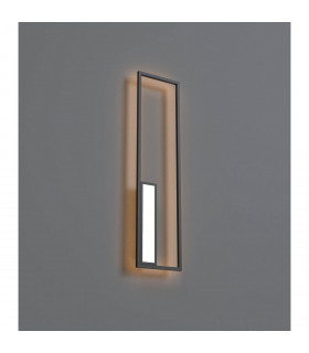 Boutique Rectangle Wall Lamp Dimmable 50W LED 3000K 2740lm Black 3yrs Warranty-2