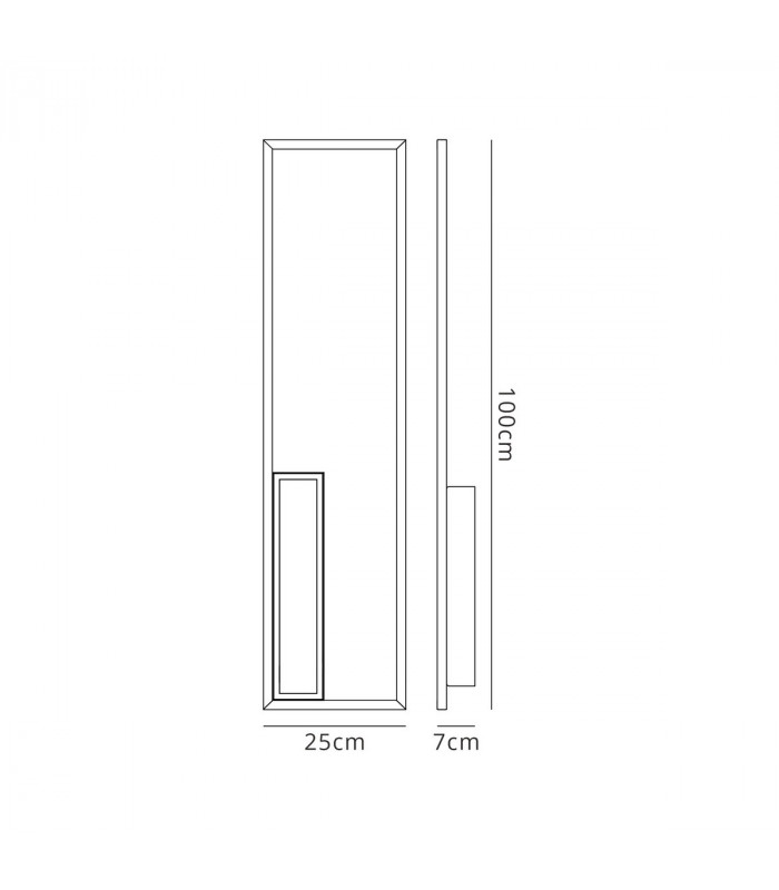 Boutique Rectangle Wall Lamp Dimmable 50W LED 3000K 2740lm White 3yrs Warranty-5