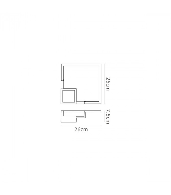 Boutique Square Wall Lamp 18W LED 3000K 1150lm White 3yrs Warranty-5