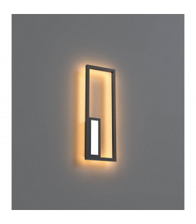 Boutique Rectangle Wall Lamp 21W LED 3000K 1130lm Black 3yrs Warranty-2