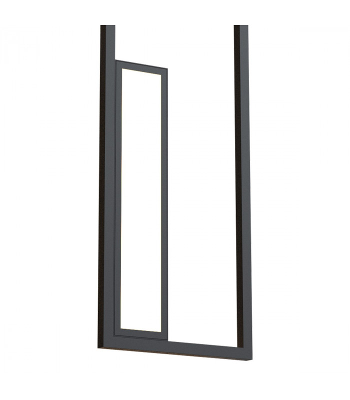 Boutique Rectangle Wall Lamp Dimmable 21W LED 3000K 1130lm Black 3yrs Warranty-3