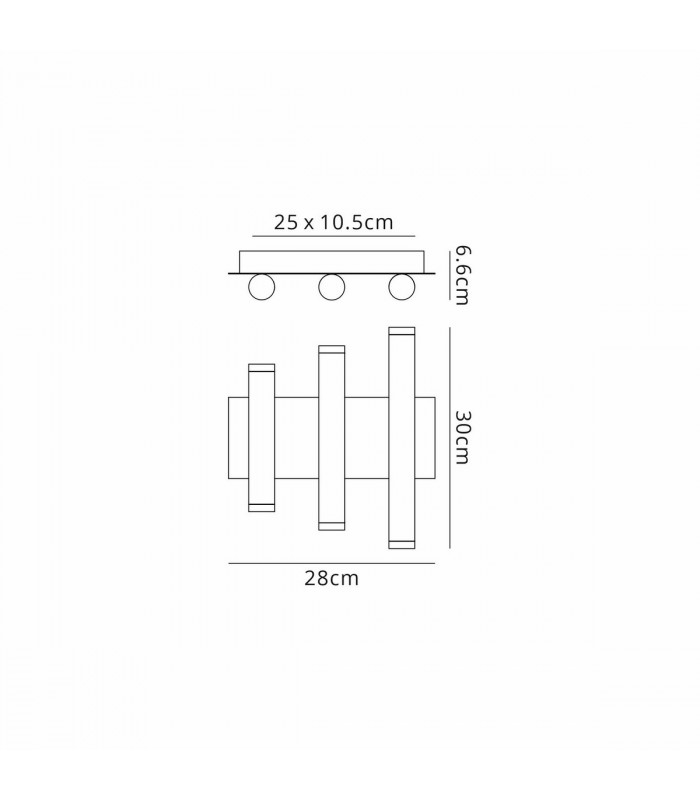 Cala 3+3 Light Wall Light 36W LED 3000K 2520lm Rust Brown 3yrs Warranty-9