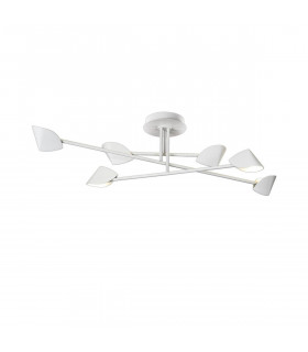 Capuccina Large 6 Light Semi Flush 45W LED 3000K 3100lm White 3yrs Warranty-1
