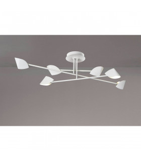 Capuccina Large 6 Light Semi Flush 45W LED 3000K 3100lm White 3yrs Warranty-2