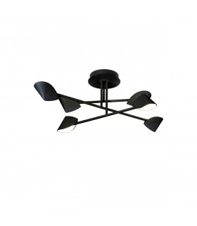 Capuccina Medium 6 Light Semi Flush 45W LED 3000K 3100lm Black 3yrs Warranty-1