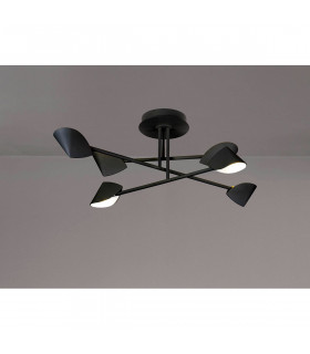 Capuccina Medium 6 Light Semi Flush 45W LED 3000K 3100lm Black 3yrs Warranty-2