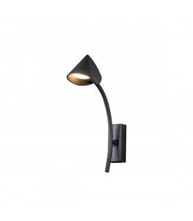 Capuccina 1 Light Wall Lamp 7W LED 3000K 630lm Black 3yrs Warranty-1