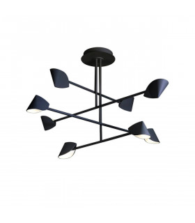 Capuccina 8 Light Fixed Pendant 61.5W LED 3000K 4000lm Black 3yrs Warranty-1
