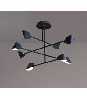 Capuccina 8 Light Fixed Pendant 61.5W LED 3000K 4000lm Black 3yrs Warranty-2