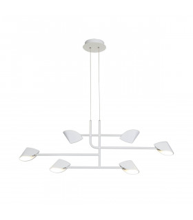Capuccina 6 Light Linear Pendant 45W LED 3000K 3100lm White 3yrs Warranty-1