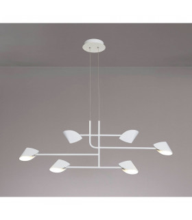 Capuccina 6 Light Linear Pendant 45W LED 3000K 3100lm White 3yrs Warranty-2