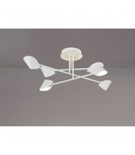 Capuccina Medium 6 Light Semi Flush 45W LED 3000K 3100lm White 3yrs Warranty-2