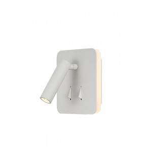 Cayman Square Wall + Reading Light 6W + 3W LED 3000K 620lm Total Individually Switched White 3yrs Warranty-1