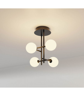 Cellar Semi Flush 4 Light Replaceable 5W LEDs 4000K Black-2