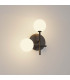 Cellar Left Wall Lamp 2 Light Replaceable 5W LEDs 3000K Black-2