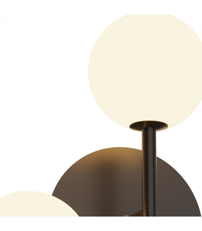 Cellar Left Wall Lamp 2 Light Replaceable 5W LEDs 3000K Black-4