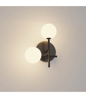 Cellar Left Wall Lamp 2 Light Replaceable 5W LEDs 4000K Black-2