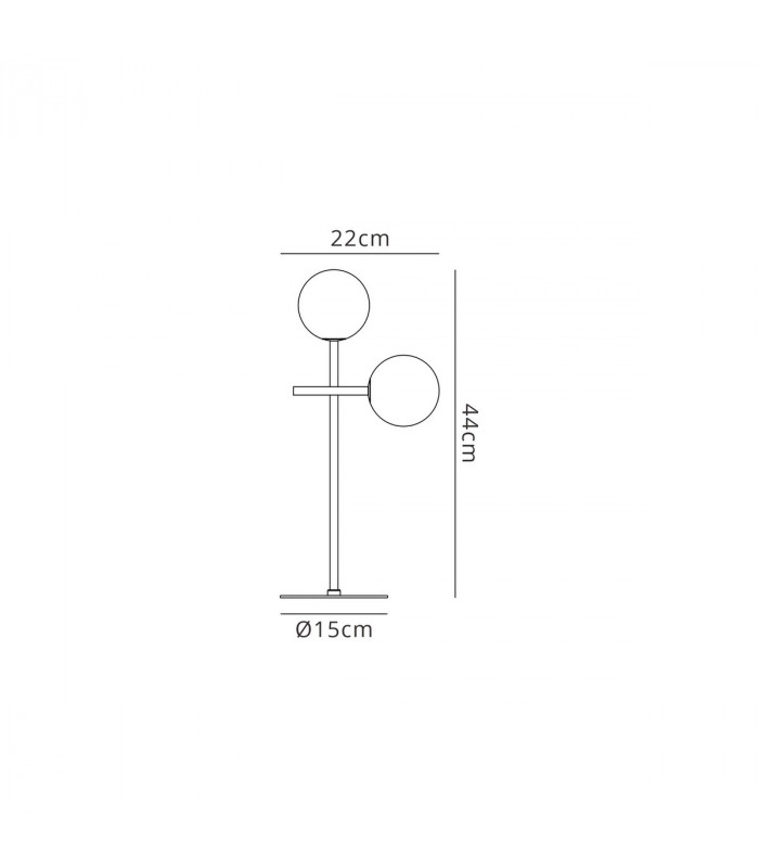 Cellar Table Lamp 2 Light Replaceable 5W LEDs 3000K Black-5