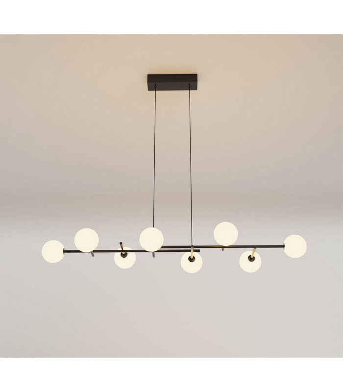 Cellar Linear Pendant 8 Light Replaceable 5W LEDs 3000K Black-2