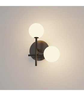 Cellar Right Wall Lamp 2 Light Replaceable 5W LEDs 3000K Black-2