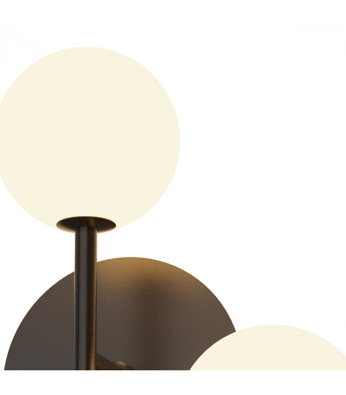 Cellar Right Wall Lamp 2 Light Replaceable 5W LEDs 3000K Black-4