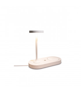 Ceres Table Lamp With Mobile Phone Induction Charger & USB Charger 6W LED 3000K 450lm White 3yrs Warranty-1