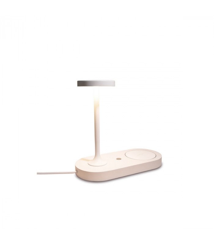 Ceres Table Lamp With Mobile Phone Induction Charger & USB Charger 6W LED 3000K 450lm White 3yrs Warranty-1