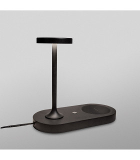 Ceres Table Lamp With Mobile Phone Induction Charger & USB Charger 6W LED 3000K 450lm Black 3yrs Warranty-2