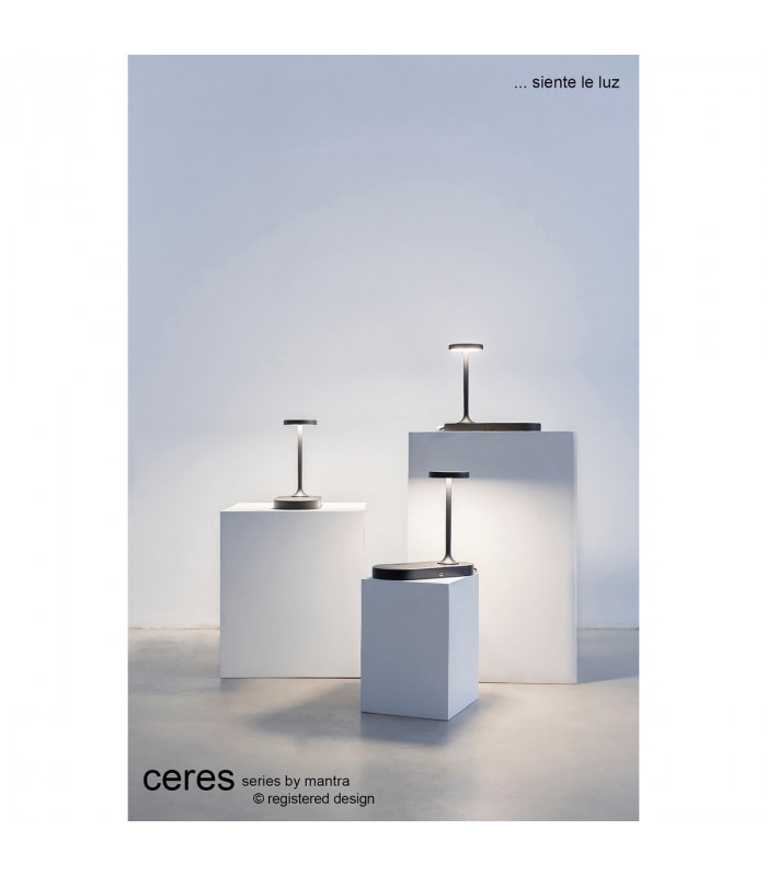 Ceres Table Lamp With Mobile Phone Induction Charger & USB Charger 6W LED 3000K 450lm Black 3yrs Warranty-5