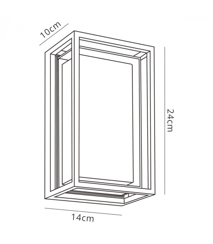 Chamonix Rectangular Ceiling/Wall Light 9W LED 3000K 725lm IP65 Anthracite 3yrs Warranty-7