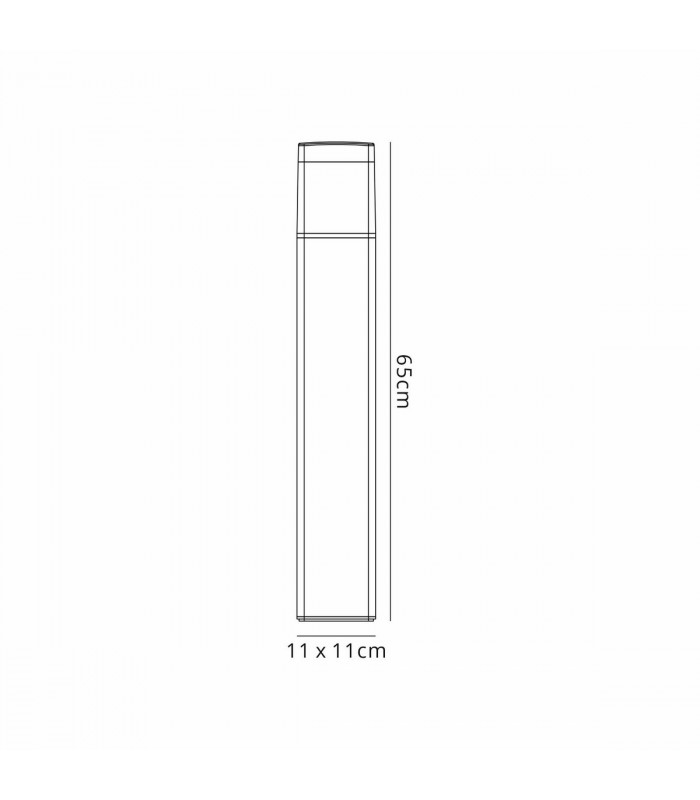 Chicago 65cm Square Post Lamp 1 x E27 IP65 Anthracite 2yrs Warranty-5