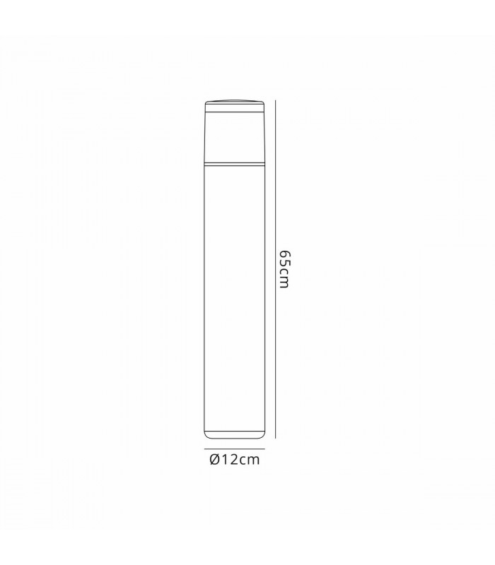 Chicago 65cm Round Post Lamp 1 x E27 IP65 Anthracite 2yrs Warranty-5