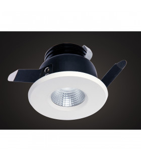 Cies Downlight 8.4cm Round 7W COB LED 3000K 590lm IP54 Matt White Driver Included 3yrs Warranty-2
