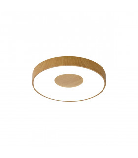 Coin Round Ceiling 80W LED With Remote Control 2700K-5000K 3900lm Wood Effect 3yrs Warranty-1