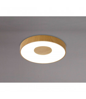 Coin Round Ceiling 80W LED With Remote Control 2700K-5000K 3900lm Wood Effect 3yrs Warranty-2