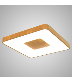 Coin Square Ceiling 100W LED With Remote Control 2700K-5000K 6000lm Wood Effect 3yrs Warranty-2