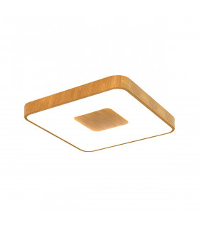 Coin Square Ceiling 80W LED With Remote Control 2700K-5000K 3900lm Wood Effect 3yrs Warranty-1