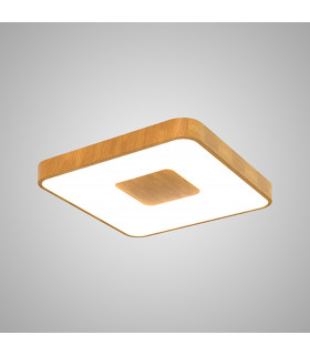Coin Square Ceiling 80W LED With Remote Control 2700K-5000K 3900lm Wood Effect 3yrs Warranty-2