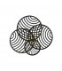 Collage 4 Ring Ceiling 60W LED 3000K 4500lm Black 3yrs Warranty-1