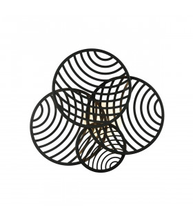 Collage 4 Ring Ceiling 60W LED 3000K 4500lm Black 3yrs Warranty-1